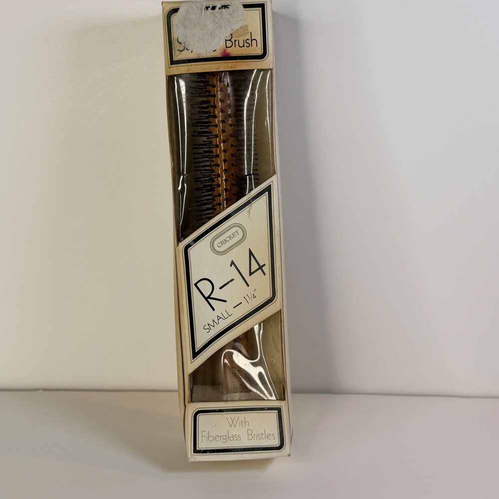 Cricket R-14 Small 1.25 Inch Round Hair Brush Fiberglass Bristles for Curly Hair